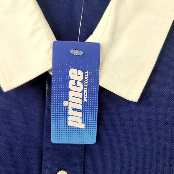 Prince Pickleball Mens Size Small Short Sleeve Collared Polo Shirt Blue - Picture 8 of 10
